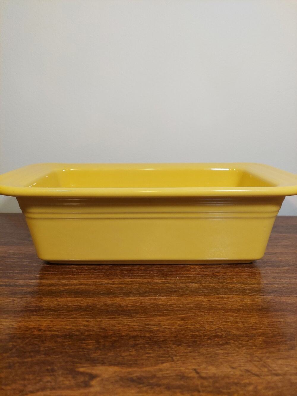 Fiestaware Daffodil Or Sunflower Yellow Loaf Pan Lowercase 2 Avail